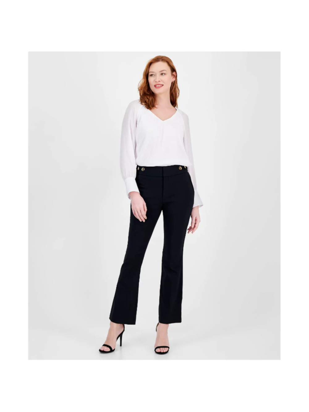 INC International Concepts Women's 8 Black Mid-Rise Bootcut Dress Pants NWT